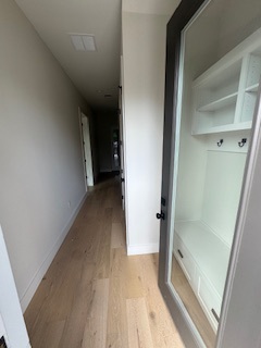 Hallway with built-in bench seating Hallway with built-in bench seating