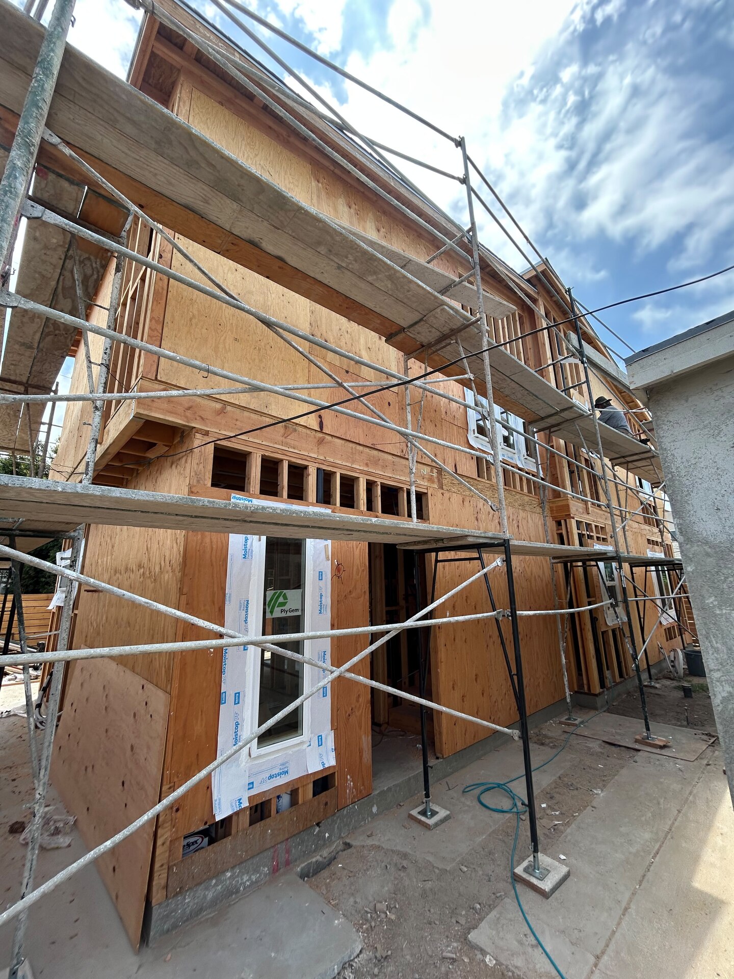 Two-story ADU and guest quarters under construction behind 6209 Mesita Drive, San Diego