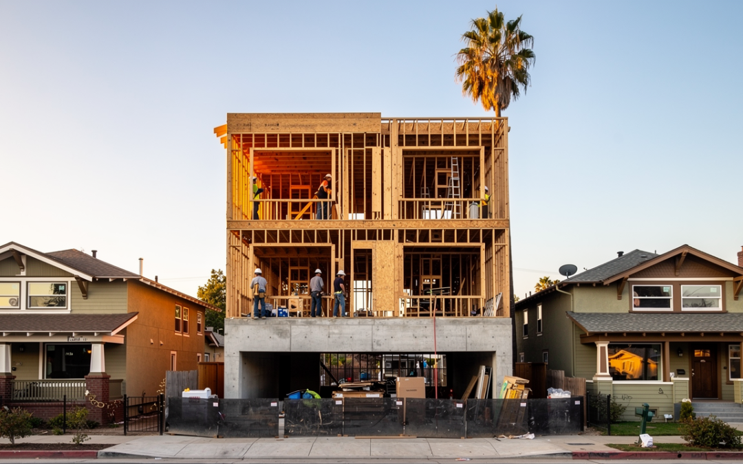 Urban infill multifamily construction on 30th Street in North Park San Diego