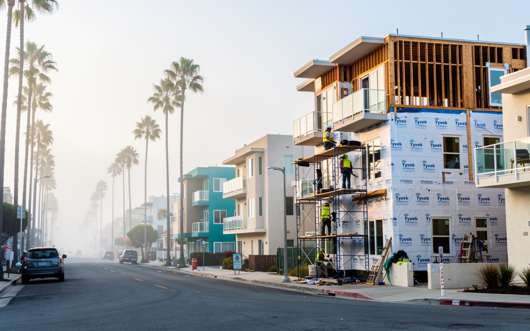 Coastal apartment construction on Garnet Avenue in Pacific Beach San Diego